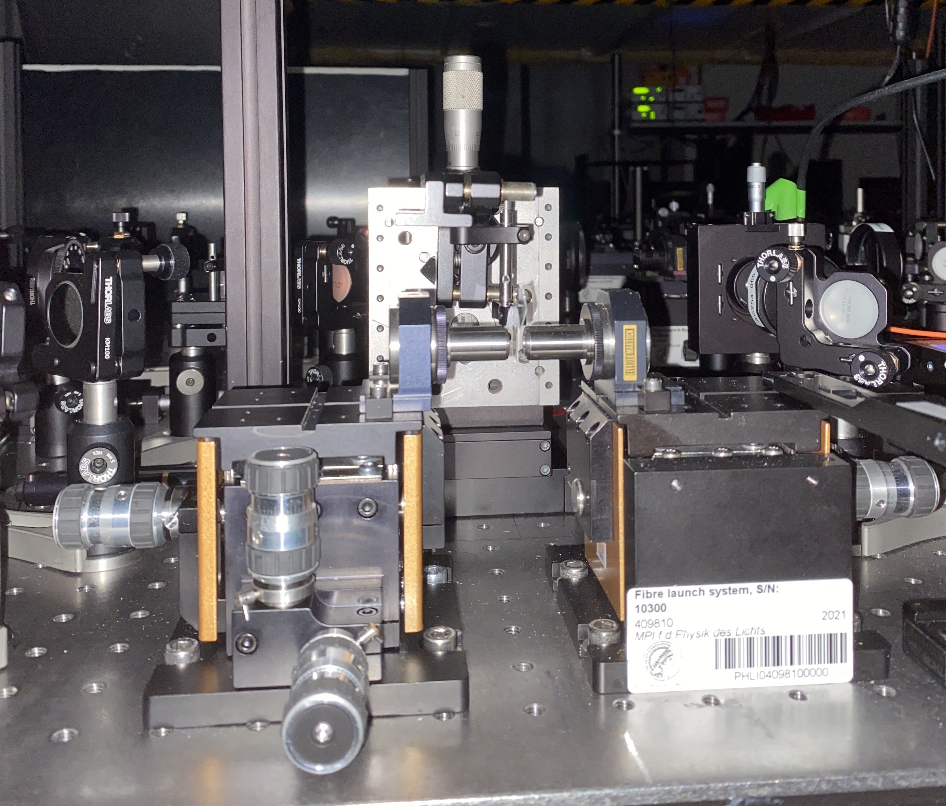 Part of the optical setup